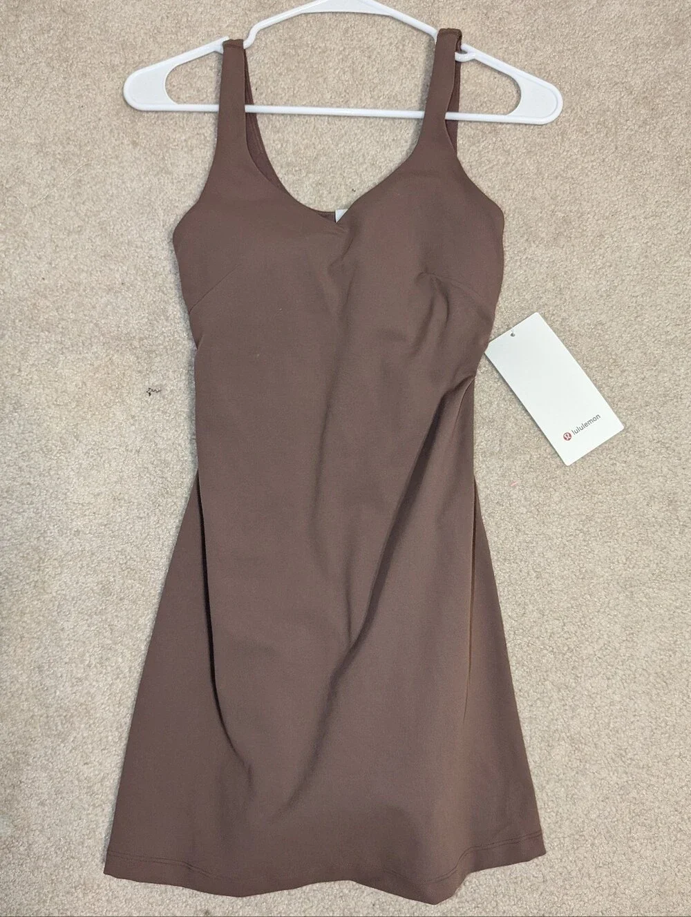 Nwt Lululemon Align Dress 4 Dark Oxide (Latte Brown)